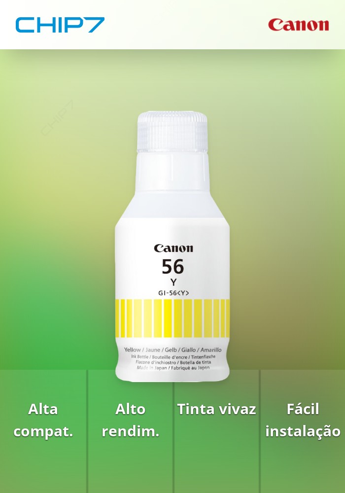 Tinteiro CANON GI-56 Amarelo