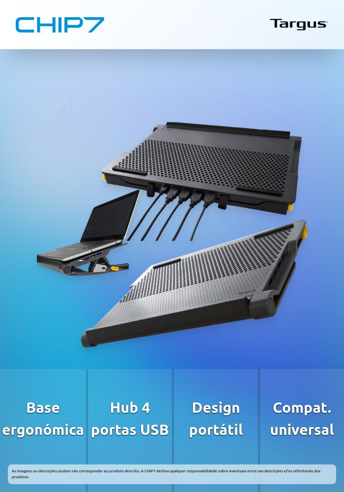 TARGUS BASE P/ PORTATIL C/ HUB 4 PORTAS USB