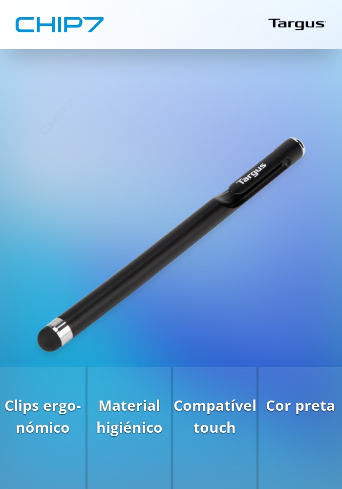 Antimicrobial Stylus Embedded Clip - Black  - válida p/ unid. faturadas até 29 de Março de 2024 ou fim de stock