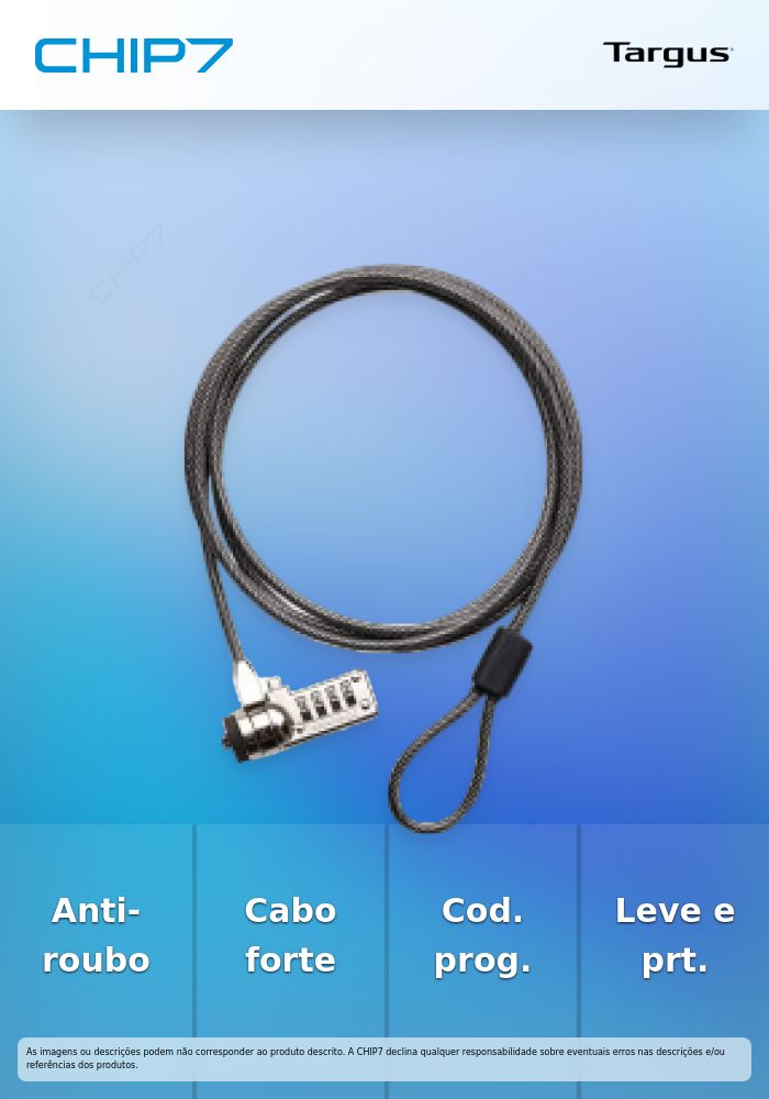 CABLE SEGURIDAD COMBINACION TARGUS