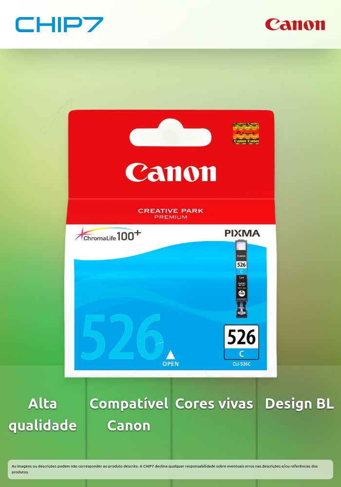 CLI-526 C - Colour Ink Cartridge BL com segurança